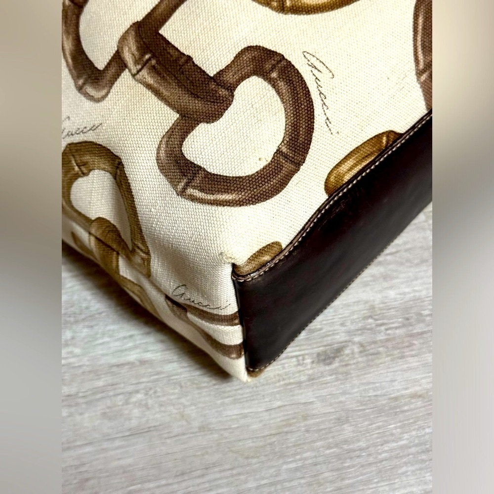 ❌❌ SOLD ❌❌. DO NOT BUY Large Canvas Tote Bag w Leather trim - Picture 11 of 15